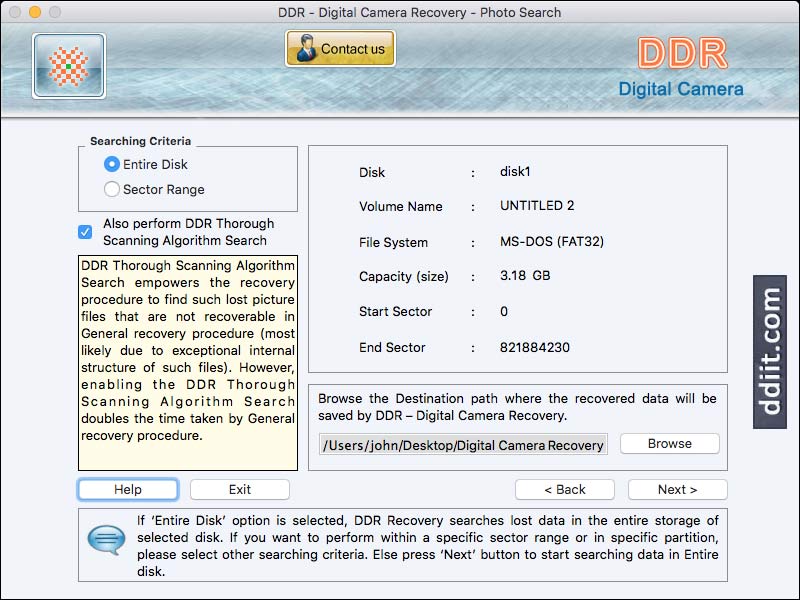 Screenshot of Files Recovery Mac