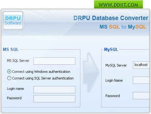 MSSQL to MySQL database converter Screenshot