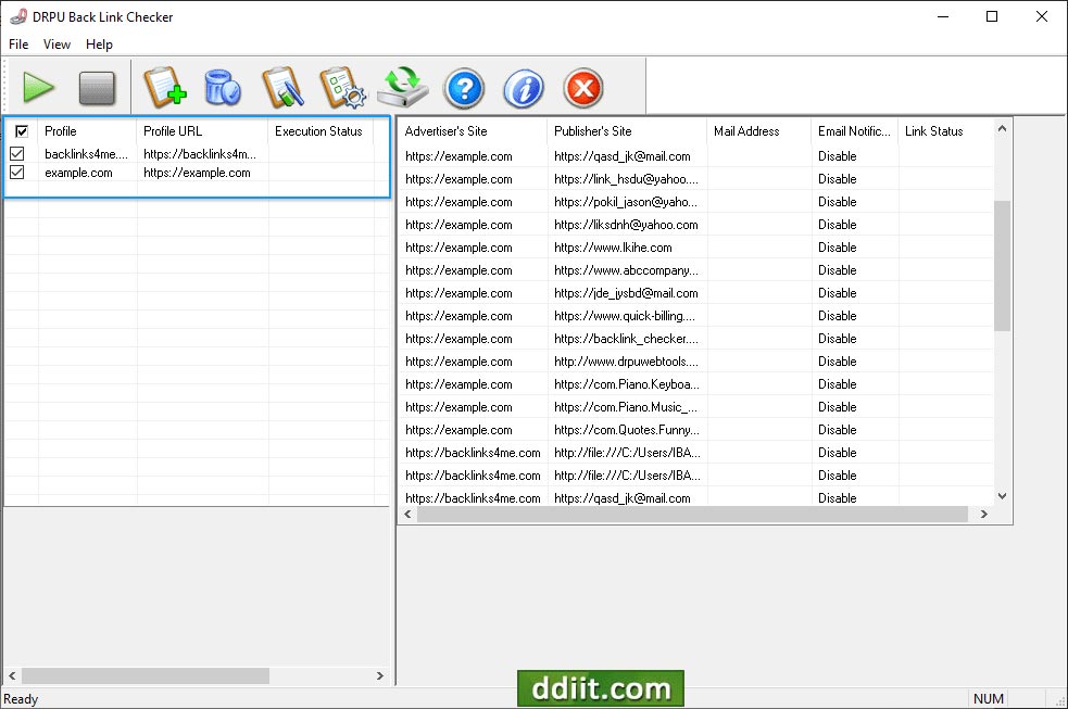 BackLink Checker Utility Screenshots