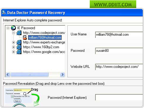 Internet Explorer Password Recovery