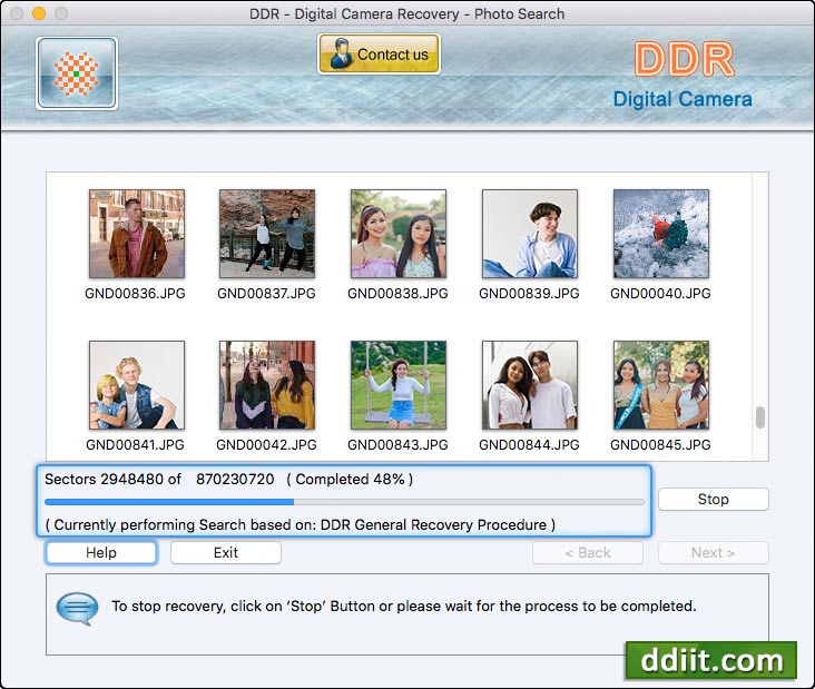 Digital camera file retrieval program