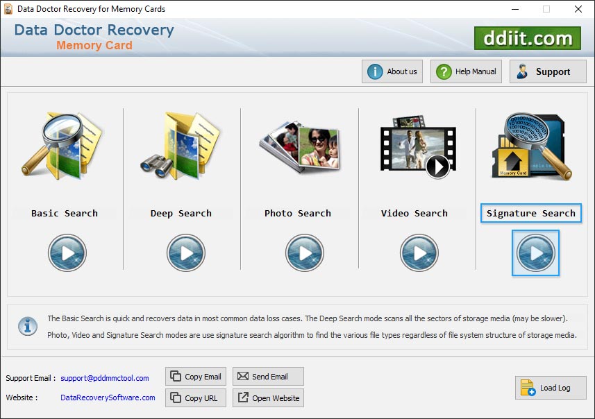 Memory card file retrieval program