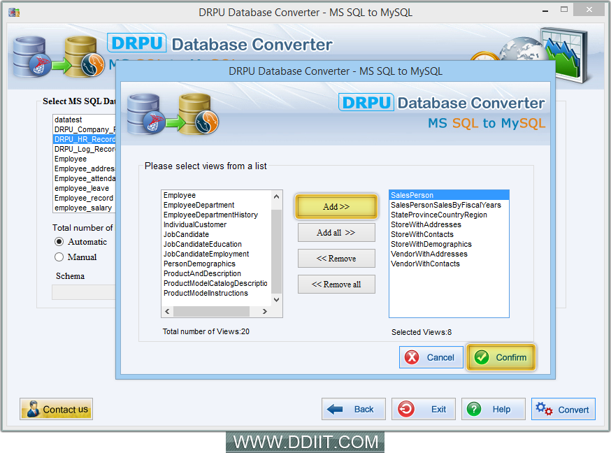 MS SQL to MySQL database converter software