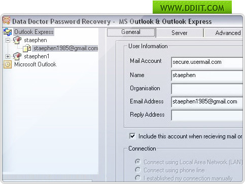 Outlook Express Password Recovery