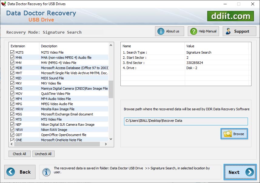 Memory Stick Sector scanning