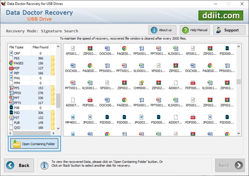 Memory Stick Containing Folder