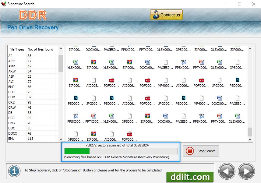 Memory Stick Sector scanning