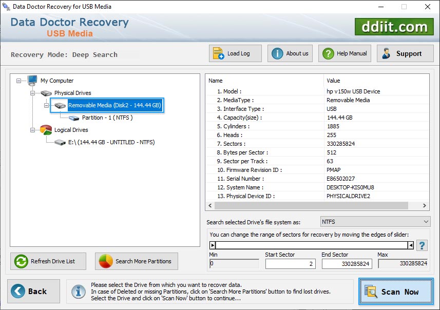 Retrival Program Restore Removable Media Data Recovery Software