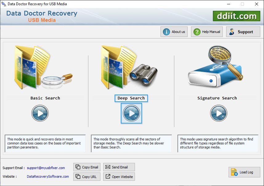 Select Recovery Mode Removable Media Data Recovery software