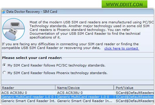 Sim card data restore program