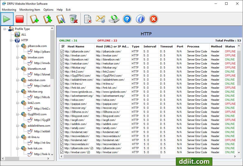 Website Monitoring Utility Screenshots