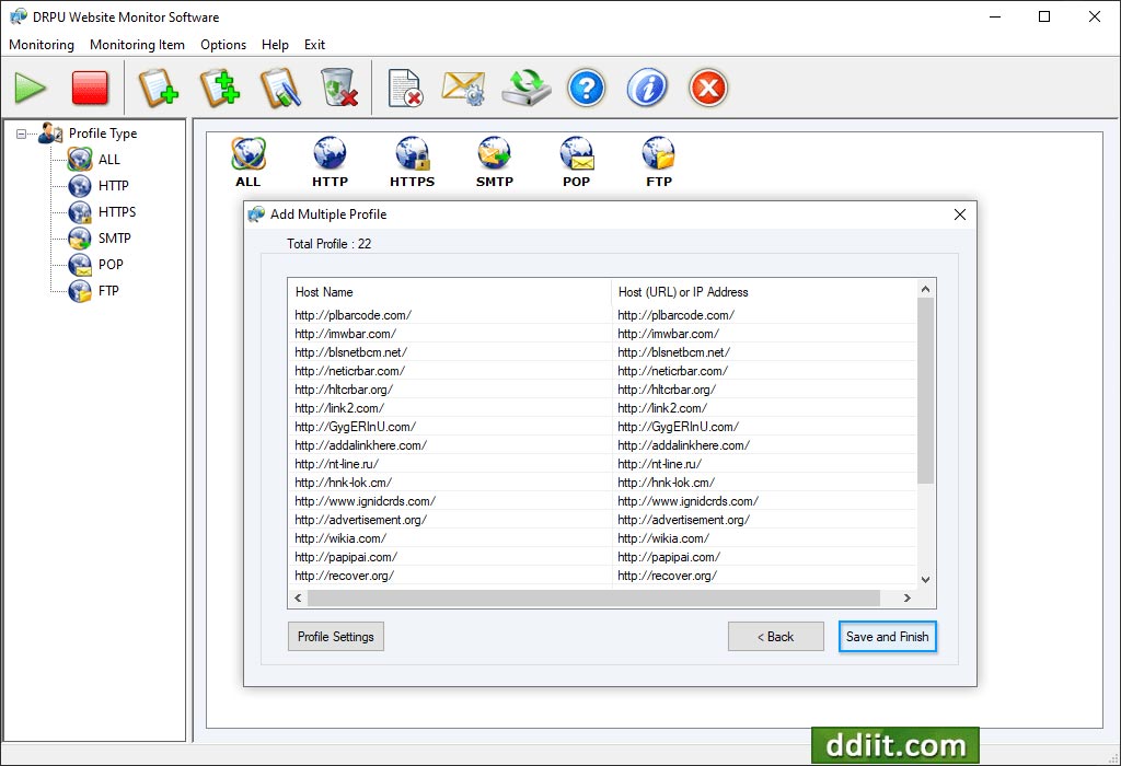 Website Monitoring Utility Screenshots