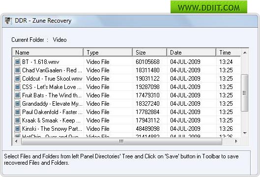 Zune data restore program